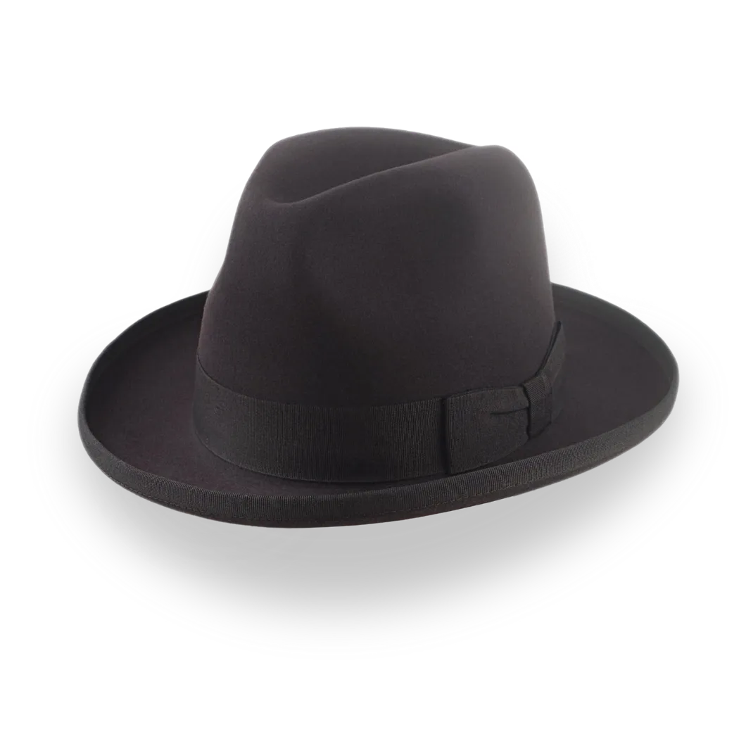 Chocolate Brown Homburg Hat Fedora | The Astir - Agnoulita Hats 1 