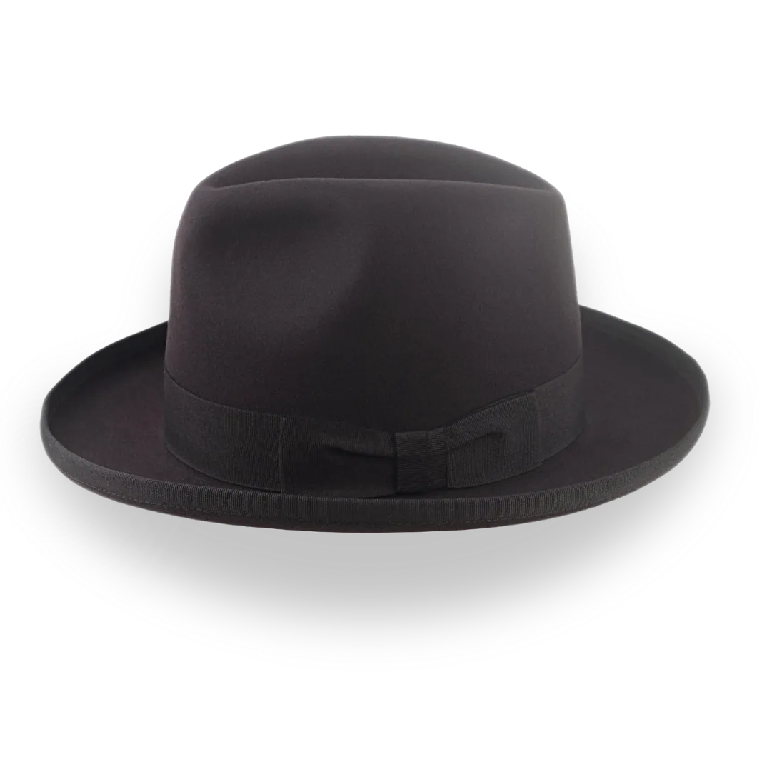 Chocolate Brown Homburg Hat Fedora | The Astir - Agnoulita Hats 2 