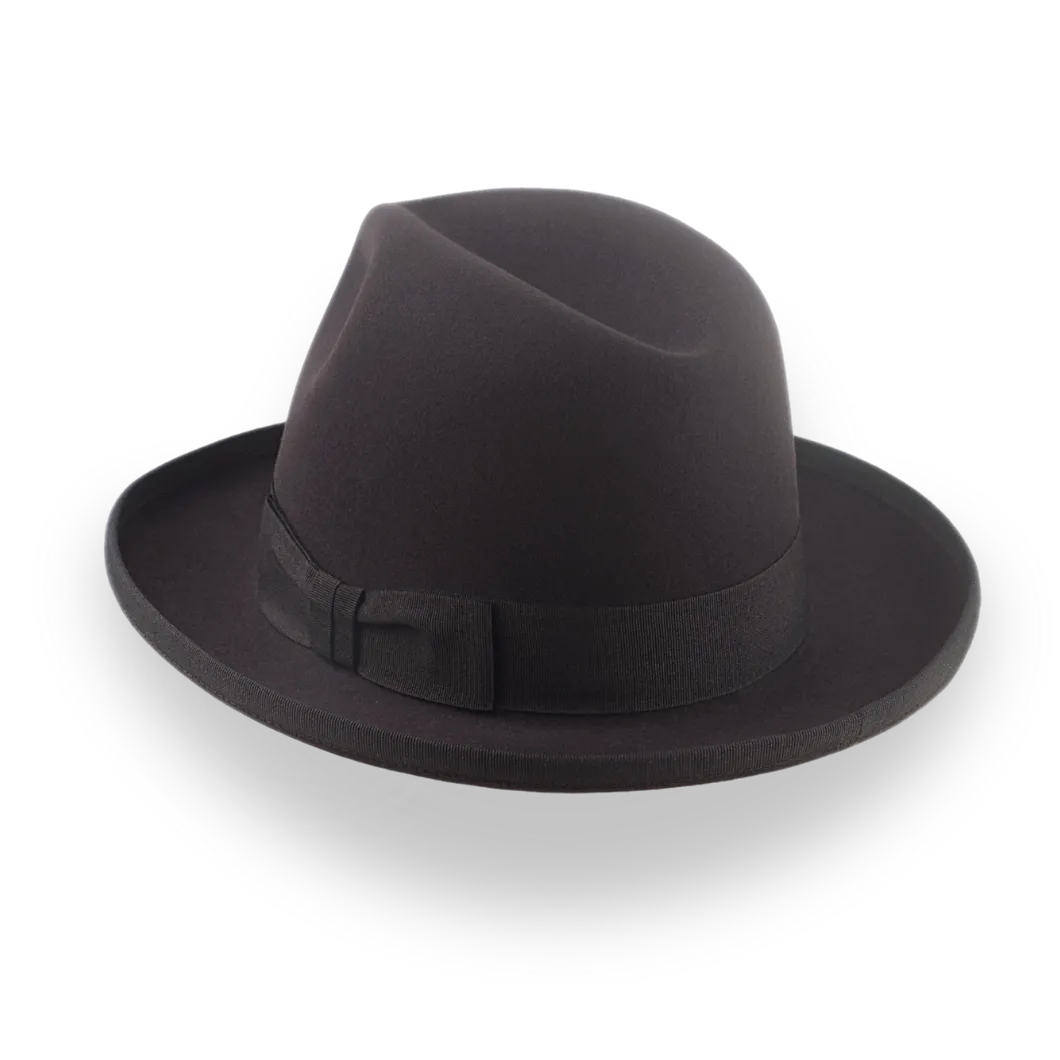 Chocolate Brown Homburg Hat Fedora | The Astir - Agnoulita Hats 3 
