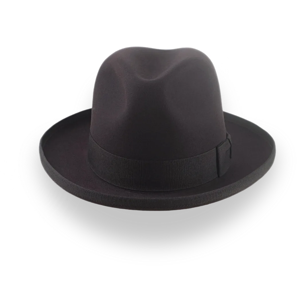 Chocolate Brown Homburg Hat Fedora | The Astir - Agnoulita Hats 6 