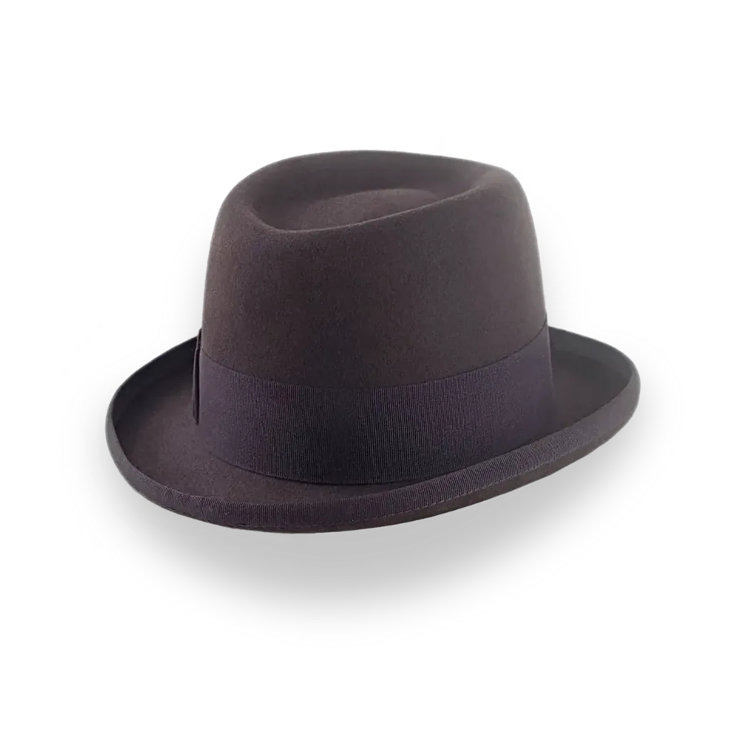 Homburg Hat with Teardrop Crown - Marathon – Agnoulita Hats