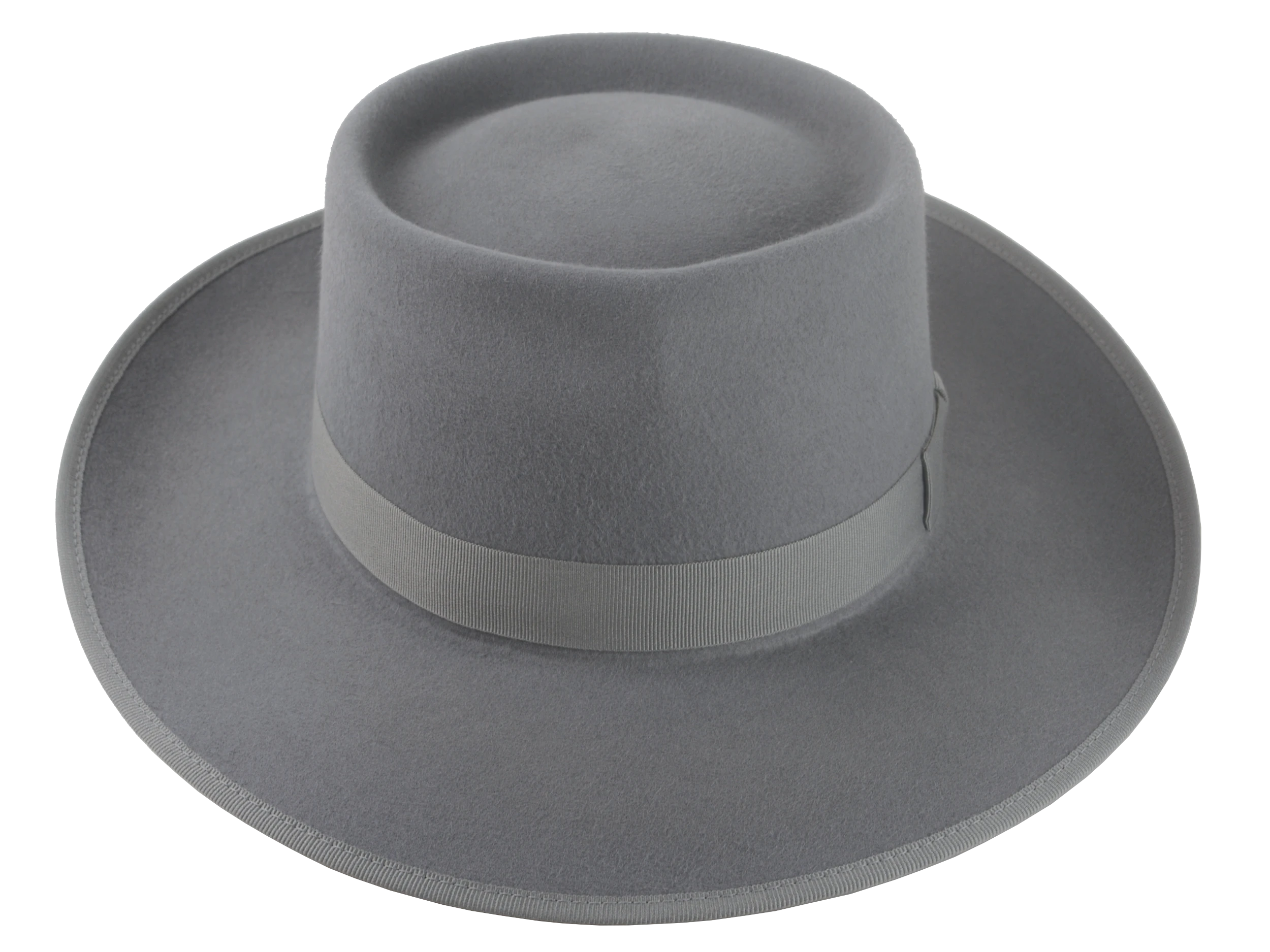 A frontal perspective of the Oppenheimer, emphasizing its pinch front crown design  | Agnoulita Hats