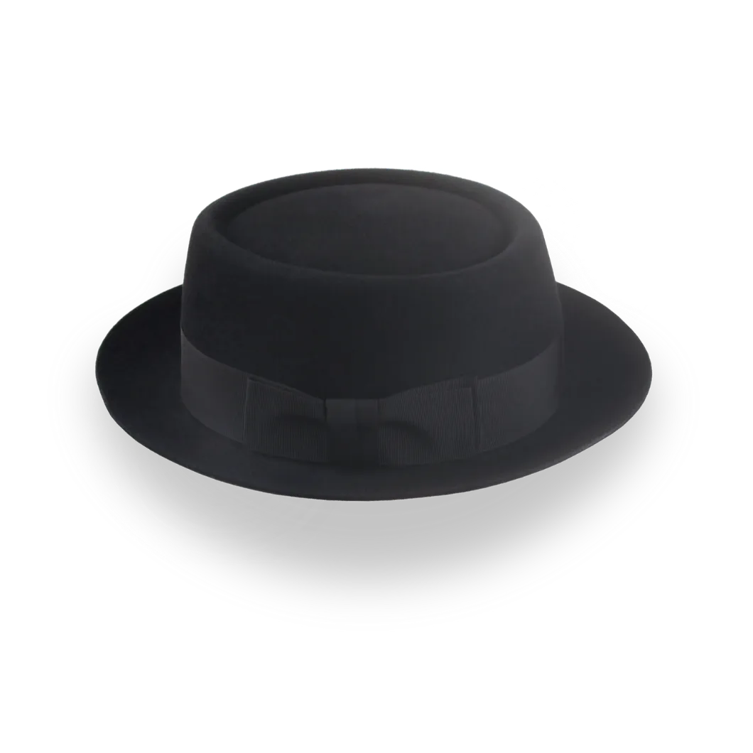 Classic Black Porkpie Hat in Quality Fur Felt | The Soul - Agnoulita Hats 2 