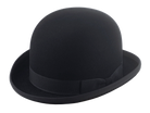 Classic Bowler Hat for Men | The COKE | Custom Handmade Hats Agnoulita Hats 1 | Black, Bowler Hat, Rabbit fur felt, Round Crown