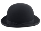 Classic Bowler Hat for Men | The COKE | Custom Handmade Hats Agnoulita Hats 2 | Black, Bowler Hat, Rabbit fur felt, Round Crown