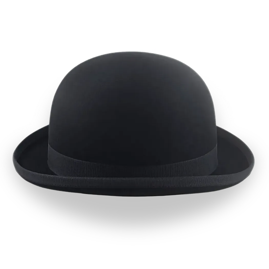 Classic Bowler Hat for Men in Black Fur Felt | The Coke - Agnoulita Hats 2 