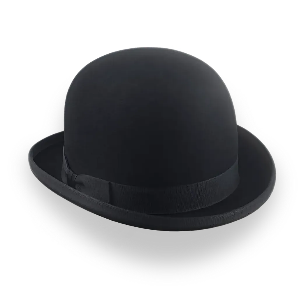 Classic Bowler Hat for Men in Black Fur Felt | The Coke - Agnoulita Hats 3 