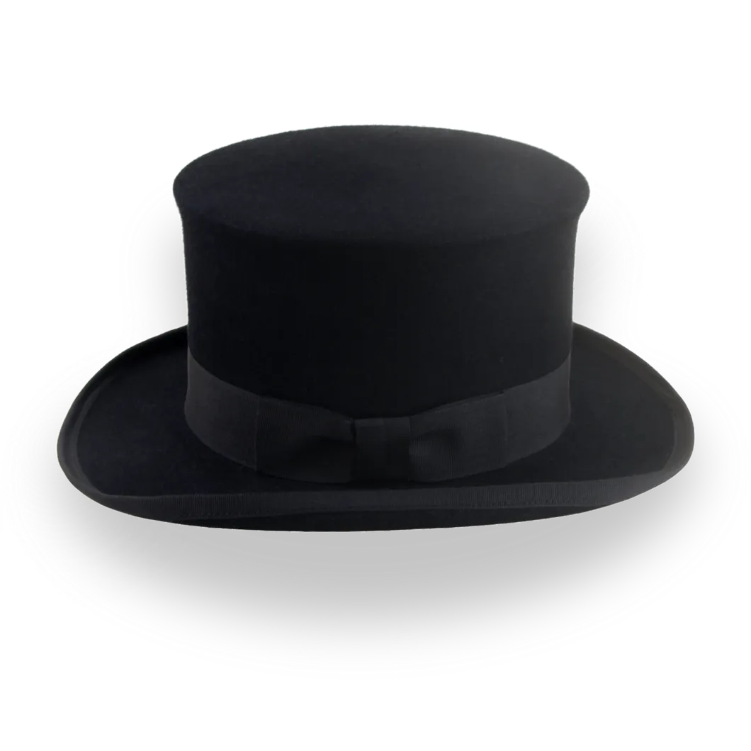 Classic Top Hat For Men in Black Fur Felt | The Victorian - Agnoulita Hats 2 