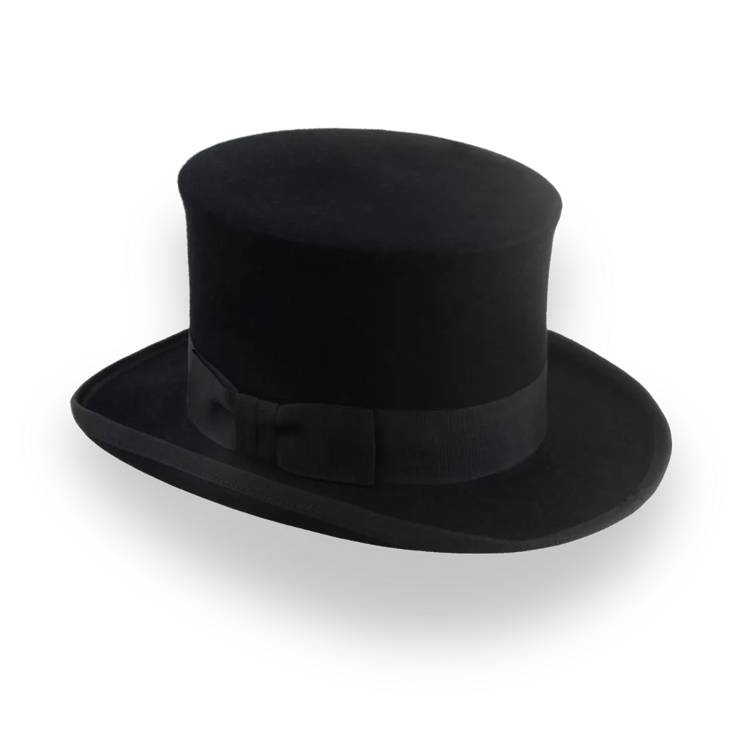 Classic Top Hat For Men in Black Fur Felt | The Victorian - Agnoulita Hats 3 