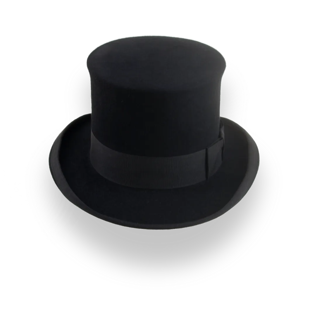 Classic Top Hat For Men in Black Fur Felt | The Victorian - Agnoulita Hats 6 