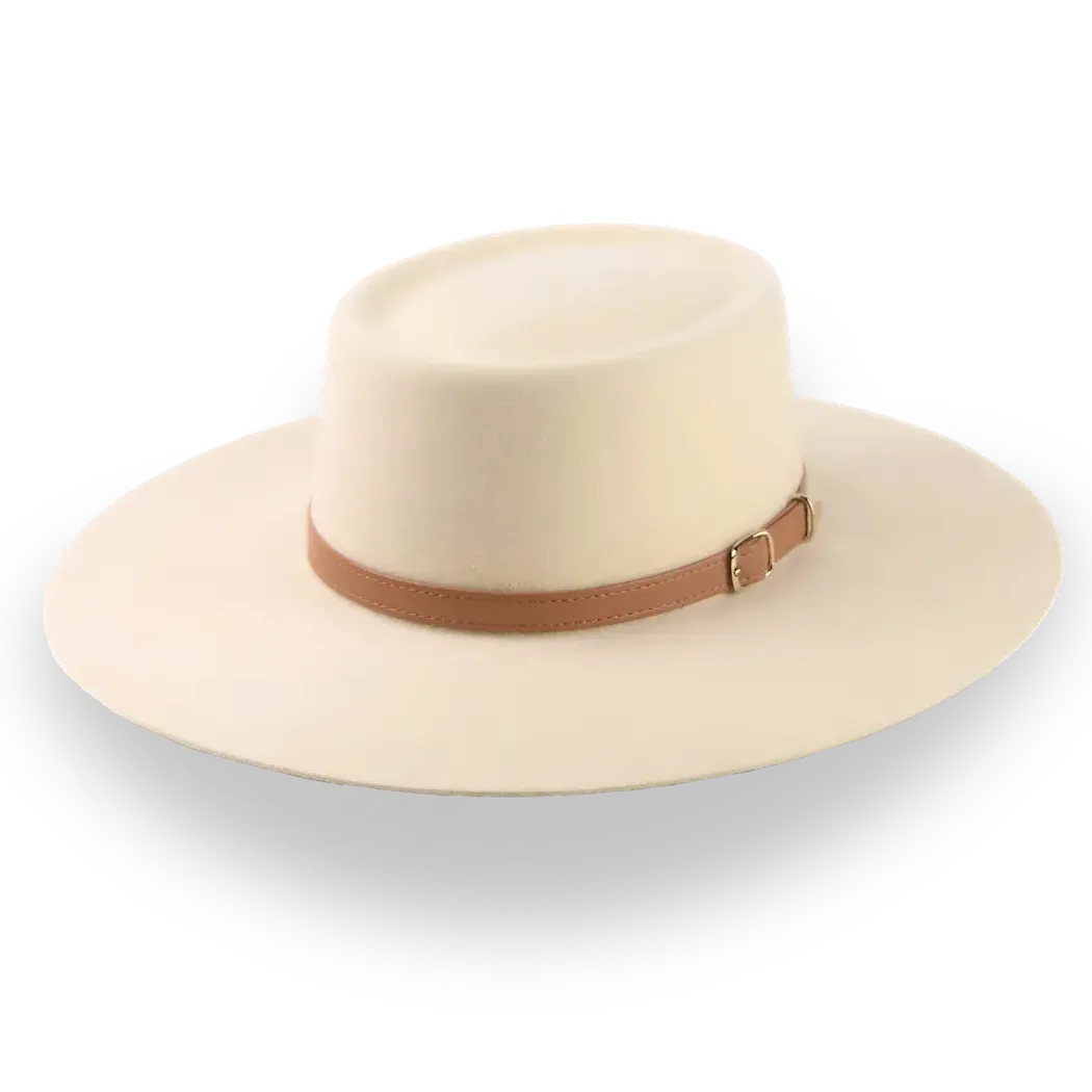 Cream Vaquero Cowboy Hat in Durable Fur Felt | The Mojave - Agnoulita Hats 1 