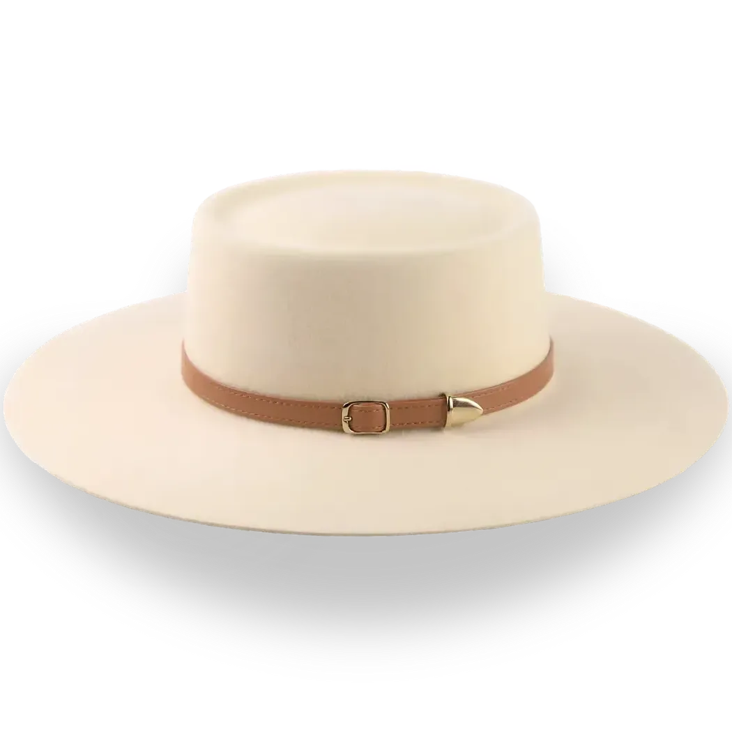 Cream Vaquero Cowboy Hat in Durable Fur Felt | The Mojave - Agnoulita Hats 2 