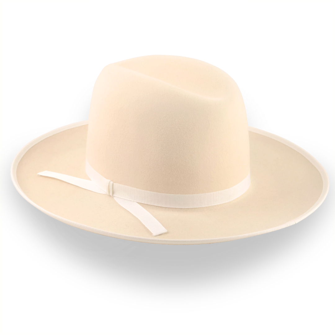 Cream Wide Brim Western Fedora Wayfarer Agnoulita Hats