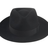 The Pathfinder: focusing on the hat's elegant black felt and ribbon, a testament to its classic appeal | Agnoulita Hats