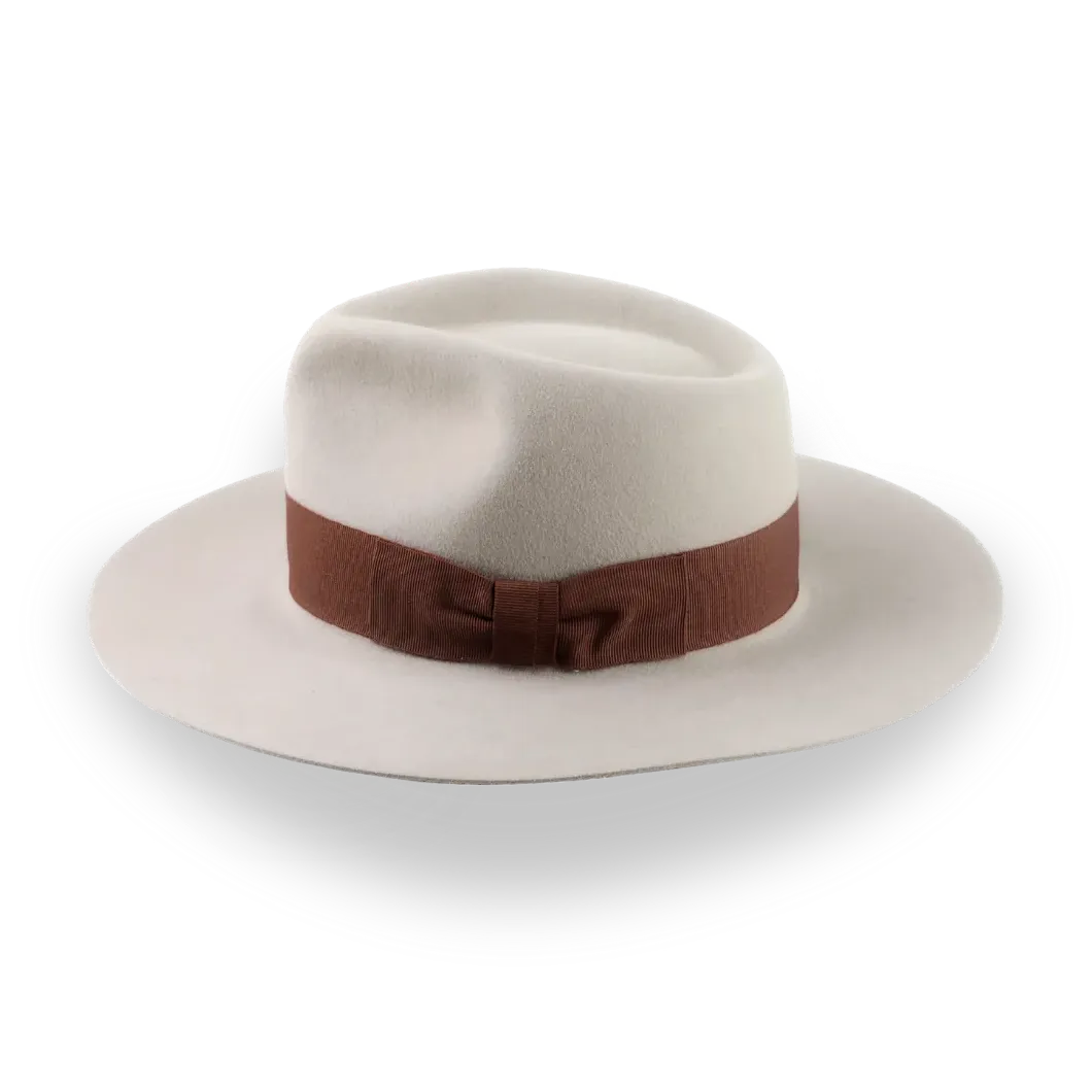 Custom Crafted Beige Flat Brim Fedora Hat | The Rusty 11 - Agnoulita Hats 2 