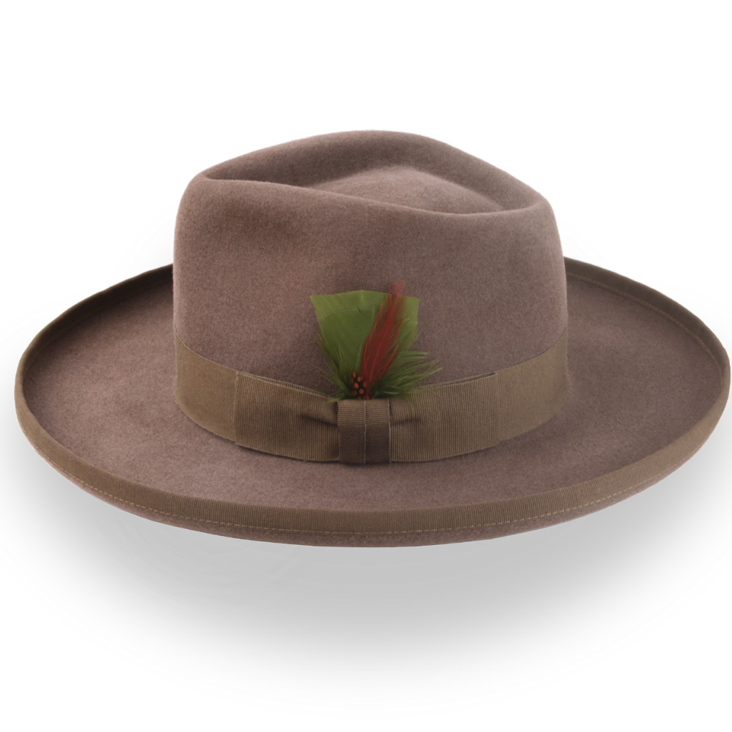 フランコ｜濃い灰褐色の広つば中折れ帽 – Agnoulita Hats