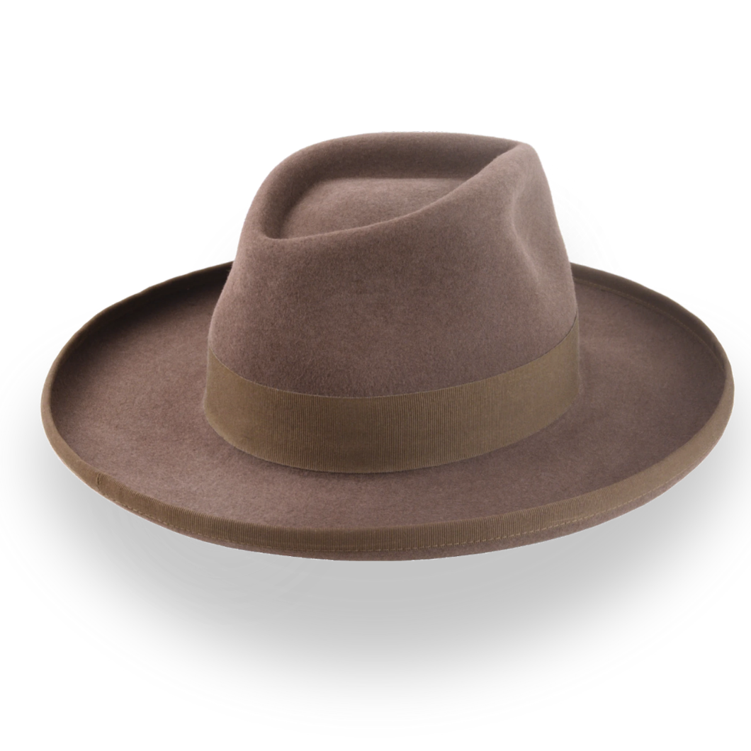フランコ｜濃い灰褐色の広つば中折れ帽 – Agnoulita Hats