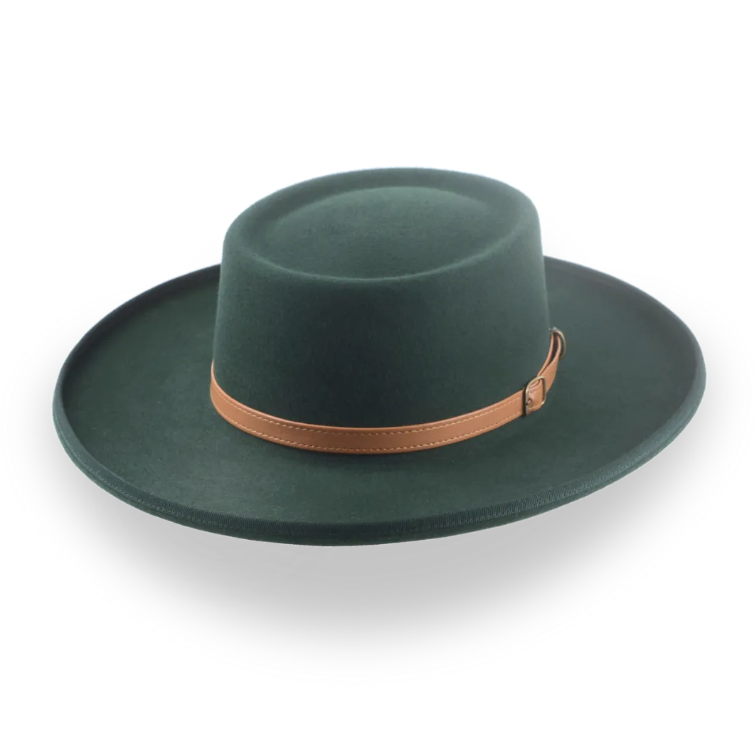 Customizable Fur Felt Gambler Hat with Pencil Rolled Brim | The Vista - Agnoulita Hats 1 