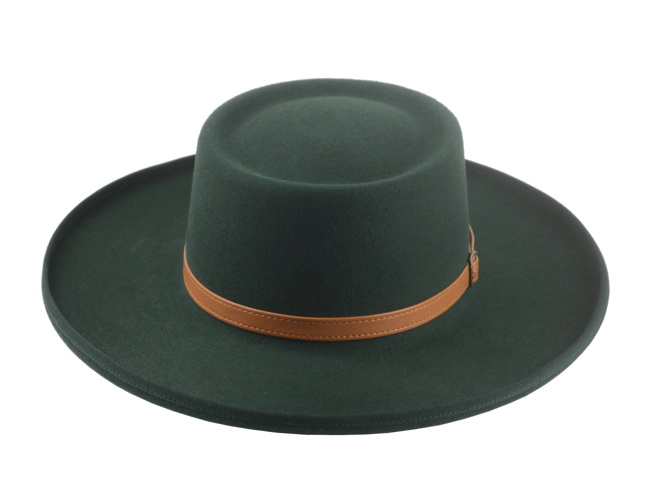 Gambler Felt Hat - Sand With Dark Brown Ribbon