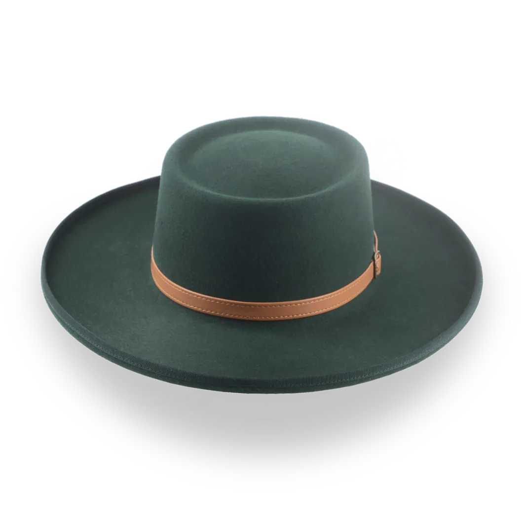 Customizable Fur Felt Gambler Hat with Pencil Rolled Brim | The Vista - Agnoulita Hats 6 