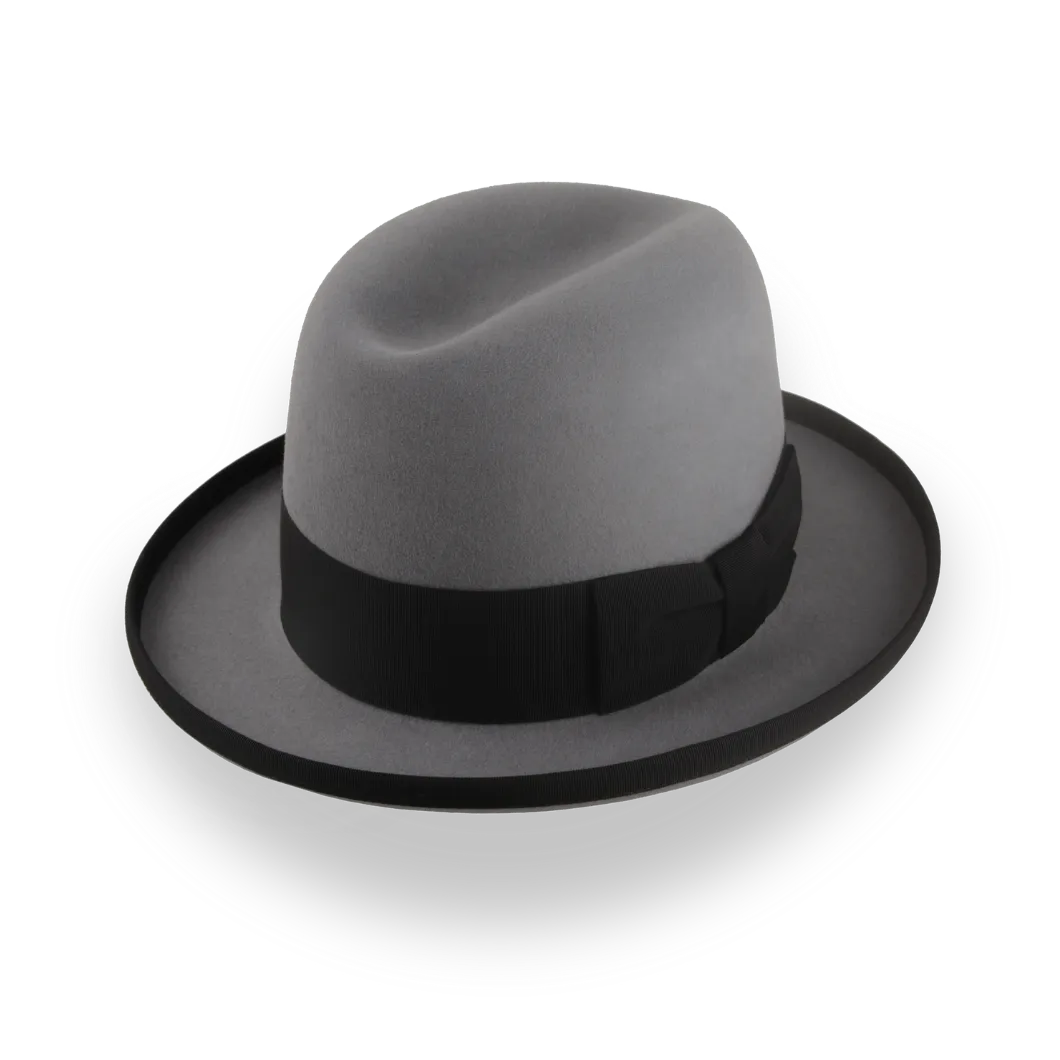 Cerebelle｜灰色兎毛フェルト ポアロ型中折れ帽 – Agnoulita Hats