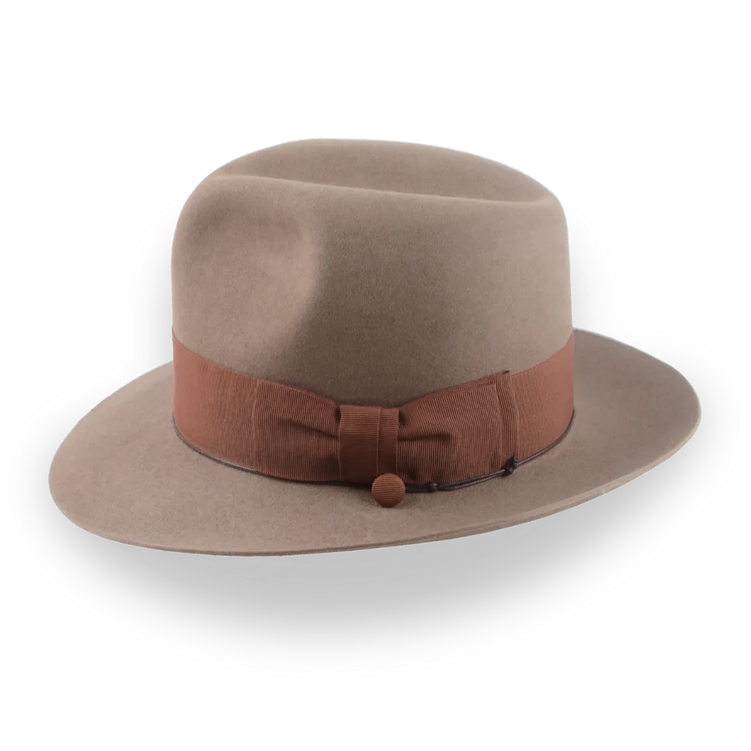 Customizable Light Brown Indy Fedora for Unique Style | The Pharaoh - Agnoulita Hats 2 