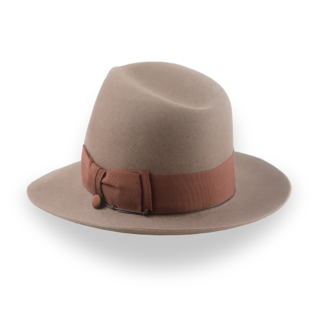 Customizable Light Brown Indy Fedora for Unique Style | The Pharaoh - Agnoulita Hats 3 