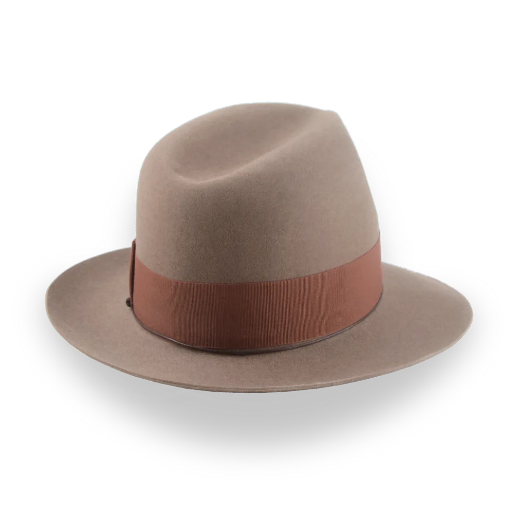 Customizable Light Brown Indy Fedora for Unique Style | The Pharaoh - Agnoulita Hats 4 