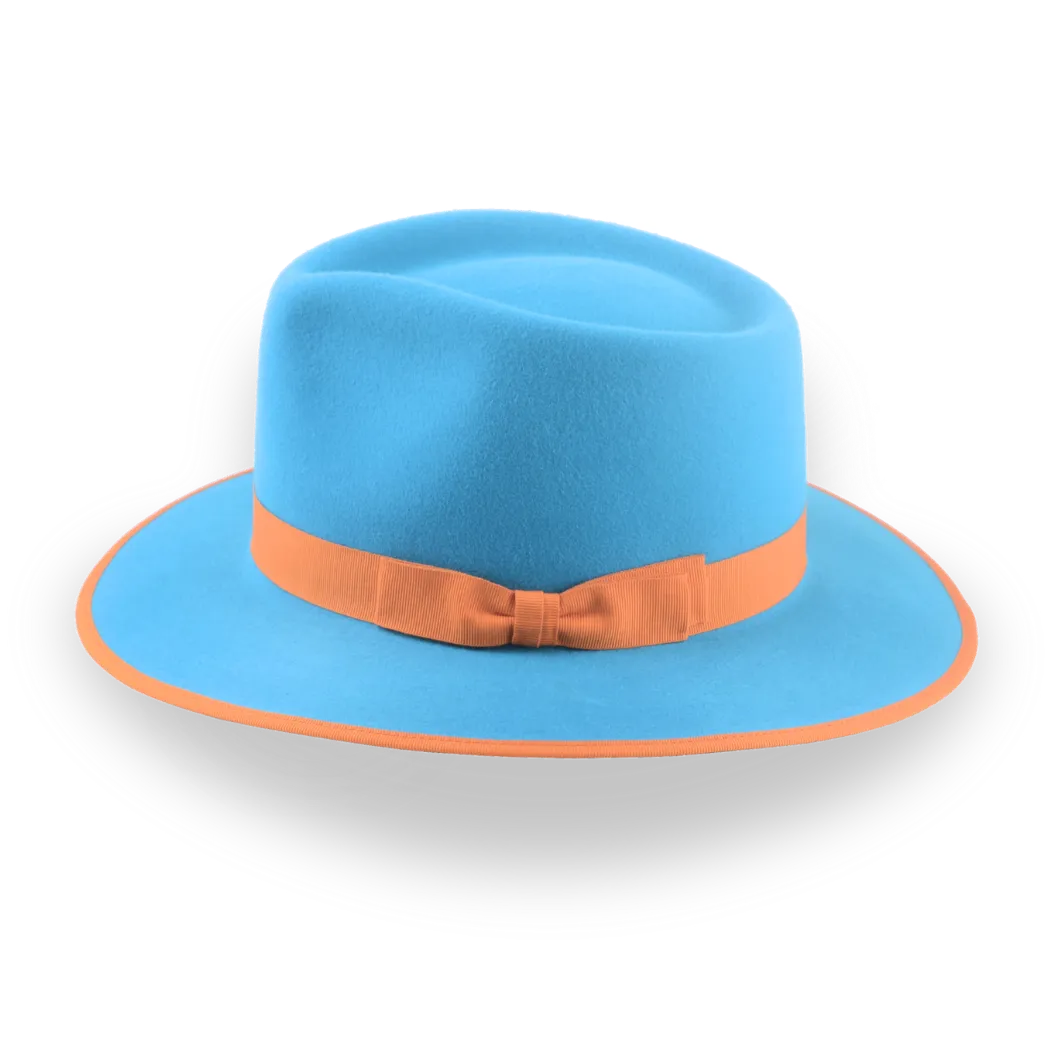 Customizable Sky Blue Fedora with Classic Design | The Equinox - Agnoulita Hats 2 