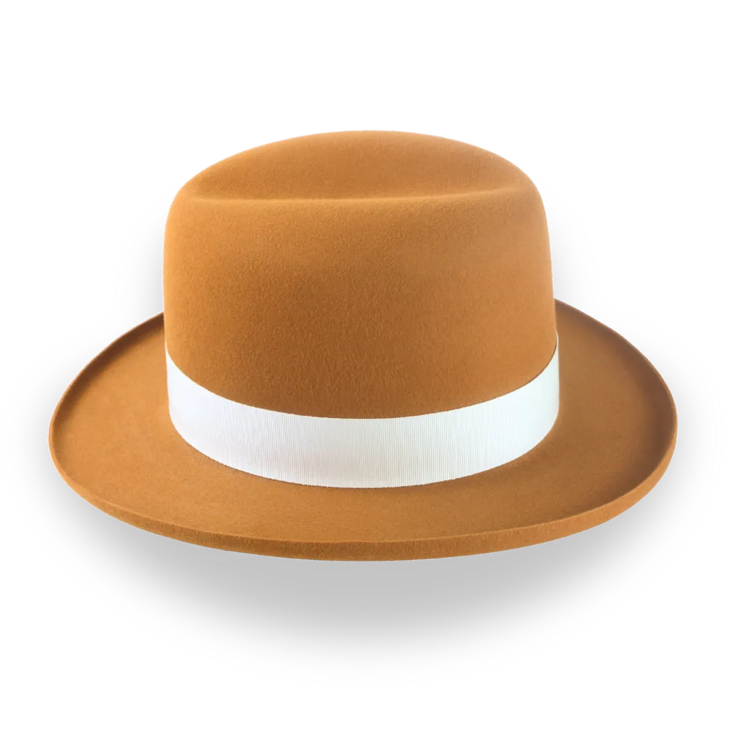 Customizable Western Homburg Hat in Burnt Orange | The Derringer - Agnoulita Hats 5 