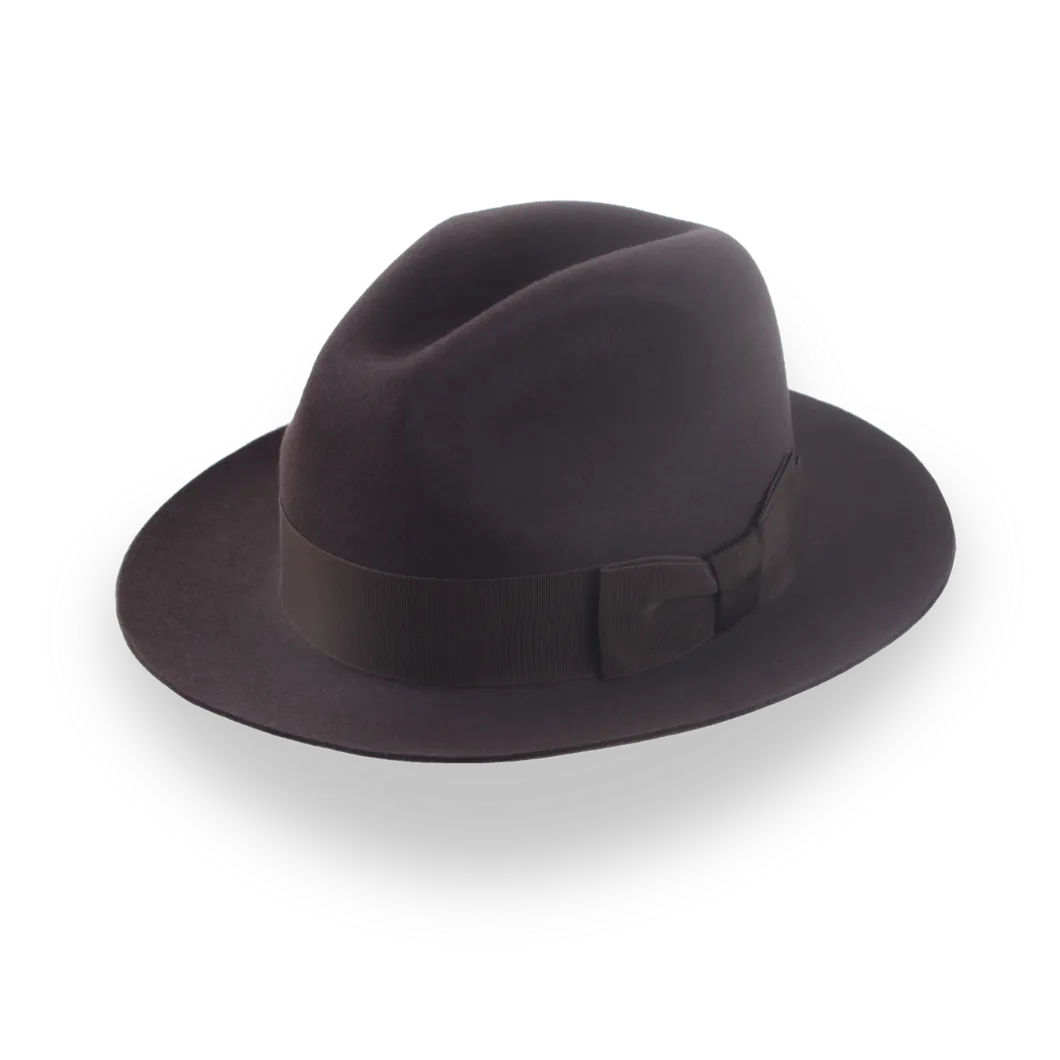 Dark Brown Fedora Hat in Classic Men's Style | The Acropol - Agnoulita Hats 1 