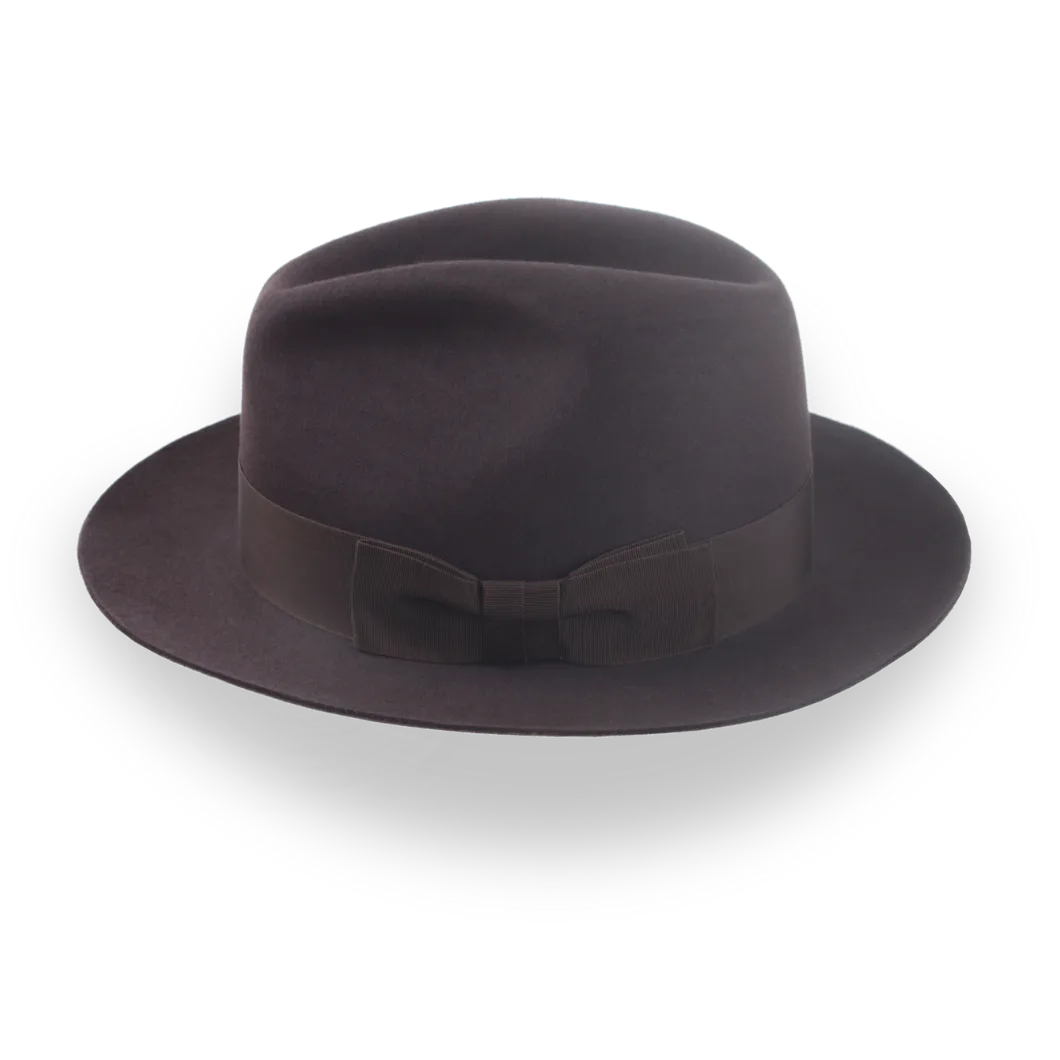 Dark Brown Fedora Hat in Classic Men's Style | The Acropol - Agnoulita Hats 2 