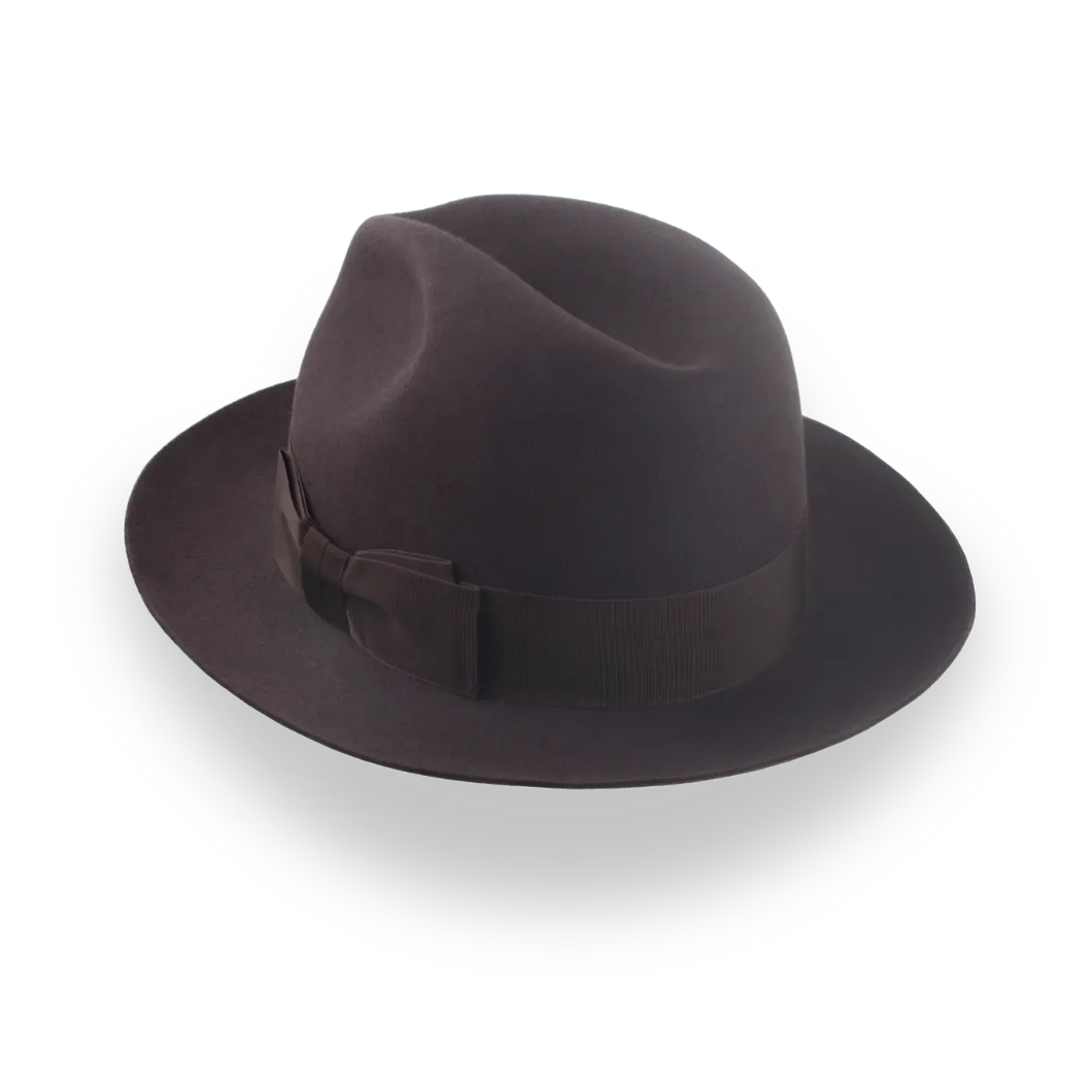 Dark Brown Fedora Hat in Classic Men's Style | The Acropol - Agnoulita Hats 3 