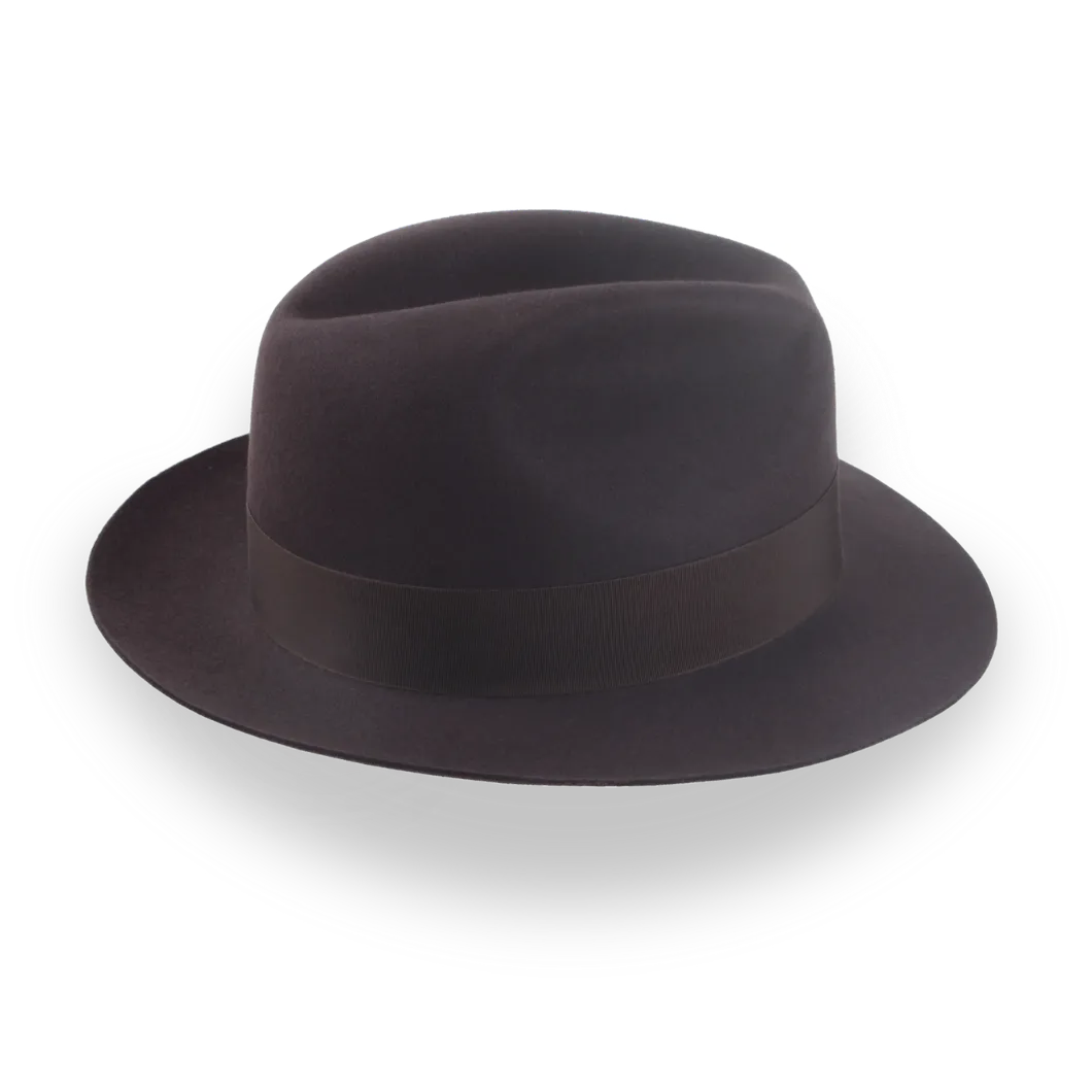 Dark Brown Fedora Hat in Classic Men's Style | The Acropol - Agnoulita Hats 5 