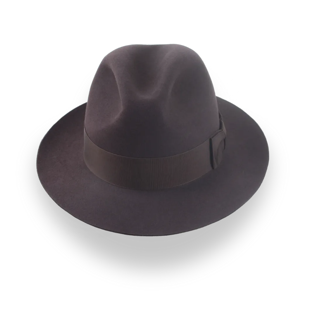 Dark Brown Fedora Hat in Classic Men's Style | The Acropol - Agnoulita Hats 6 