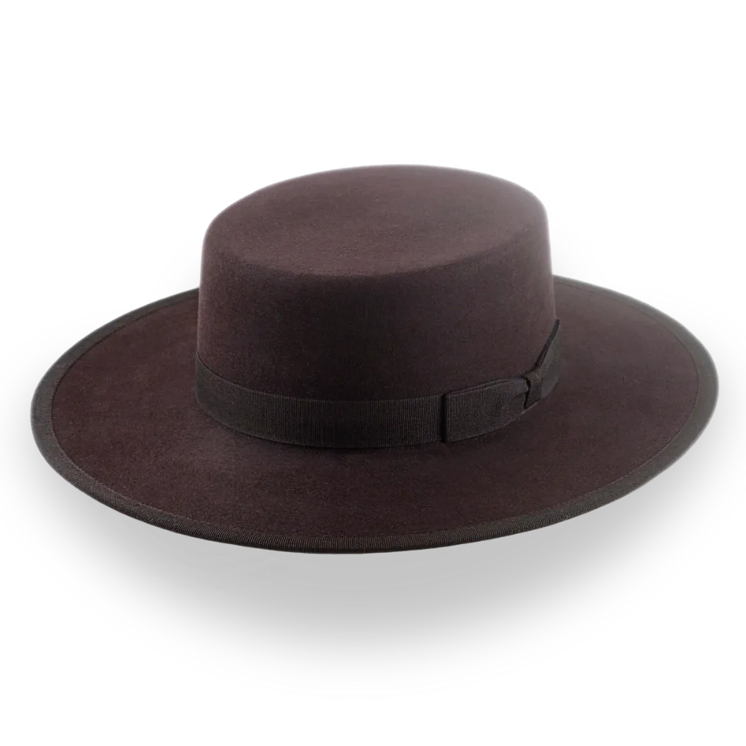 Dark Brown Low Crown Western Bolero Hat | The Jacoby - Agnoulita Hats 1 
