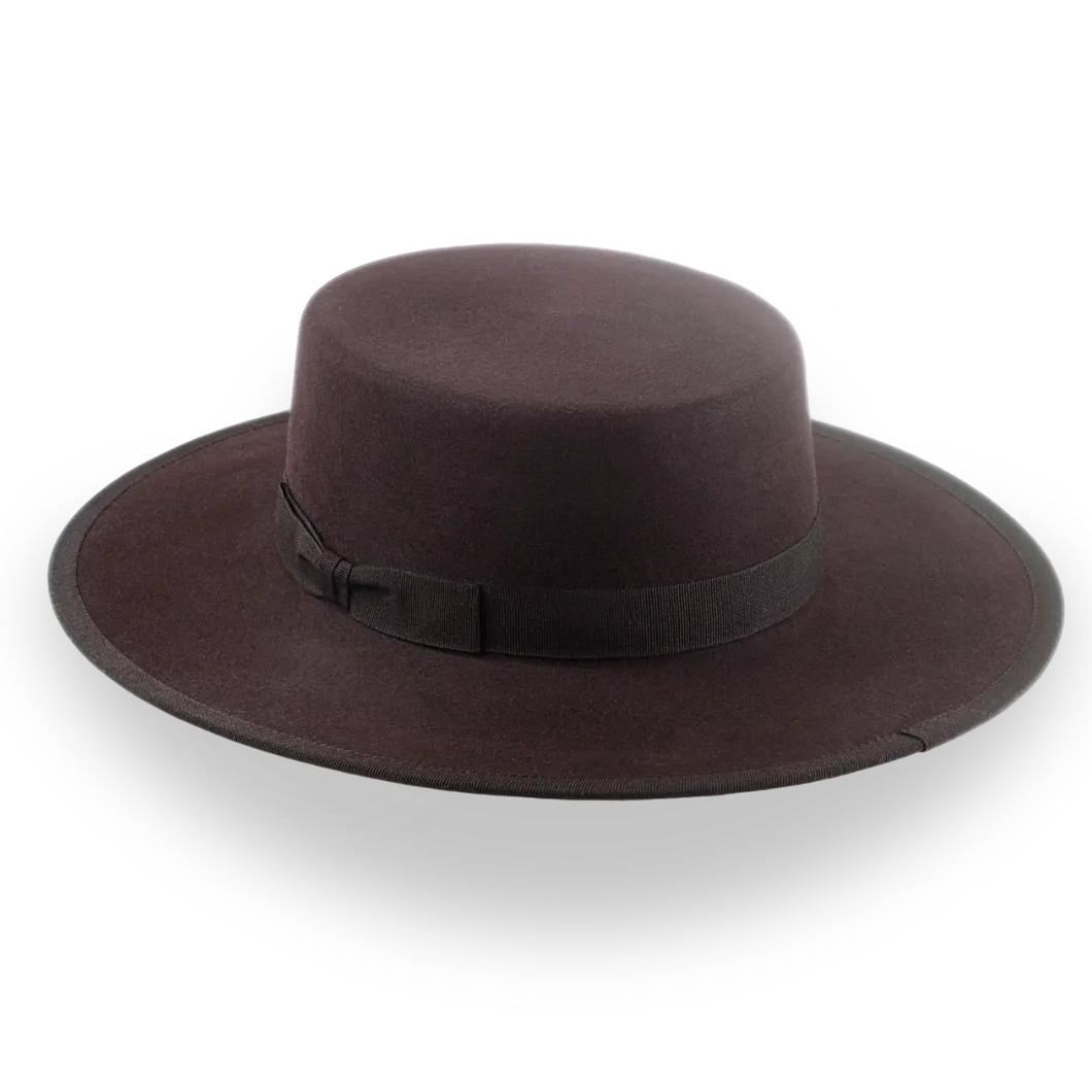 Dark Brown Low Crown Western Bolero Hat | The Jacoby - Agnoulita Hats 3 