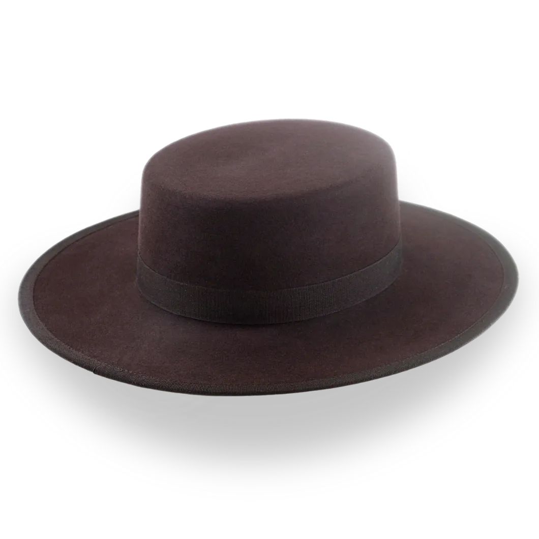 Dark Brown Low Crown Western Bolero Hat | The Jacoby - Agnoulita Hats 4 