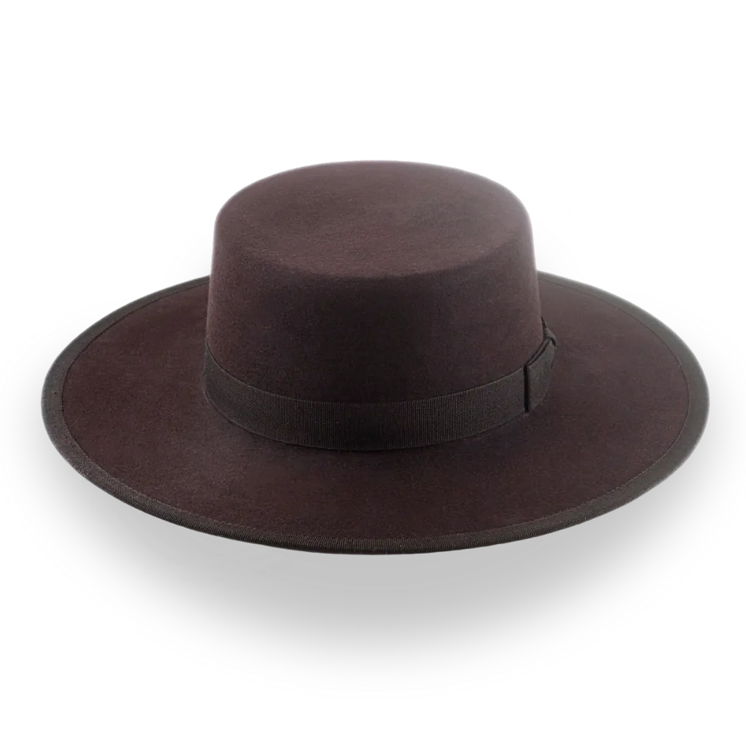 Dark Brown Low Crown Western Bolero Hat | The Jacoby - Agnoulita Hats 6 