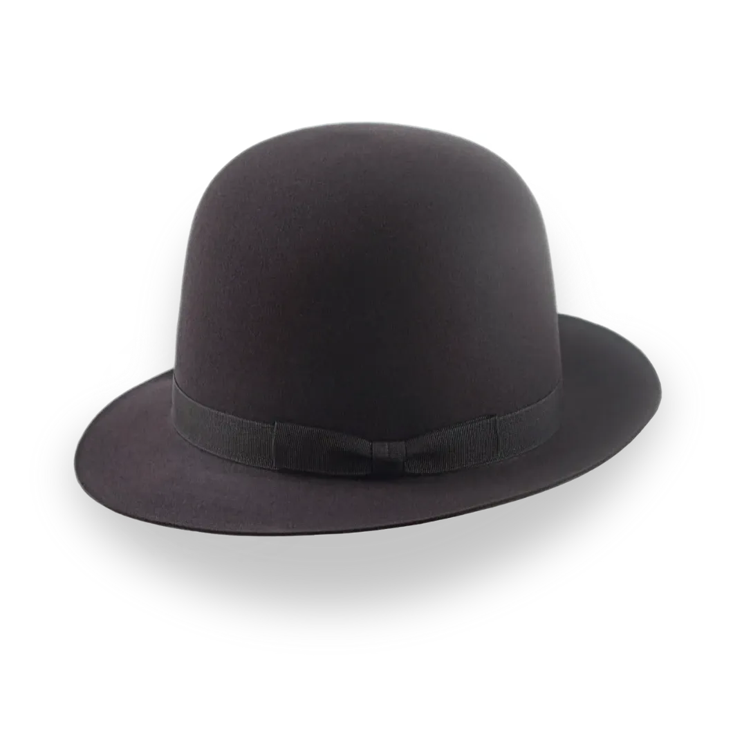 Dark Brown Open Crown Fedora in Malleable Beaver Fur Felt | The Bobcat - Agnoulita Hats 2 