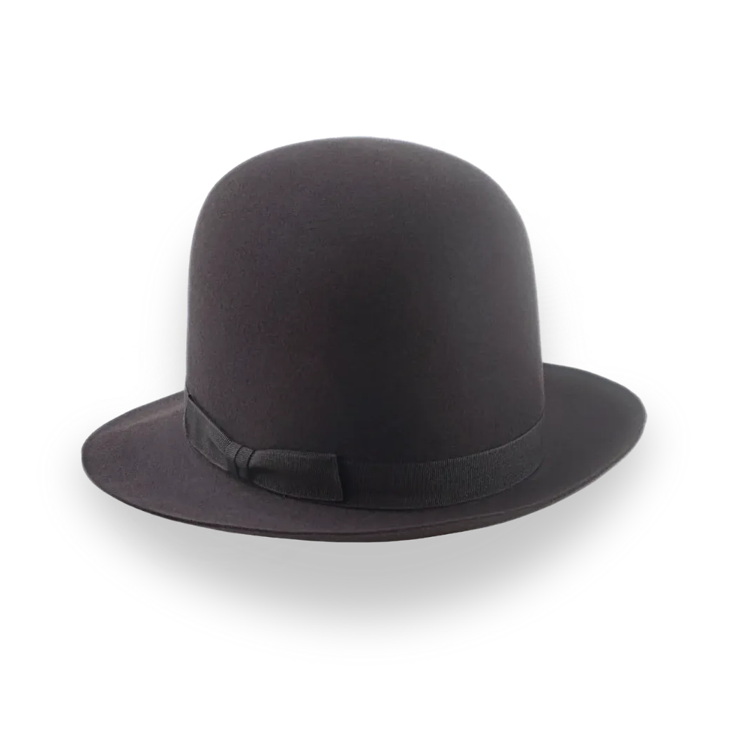 Dark Brown Open Crown Fedora in Malleable Beaver Fur Felt | The Bobcat - Agnoulita Hats 3 