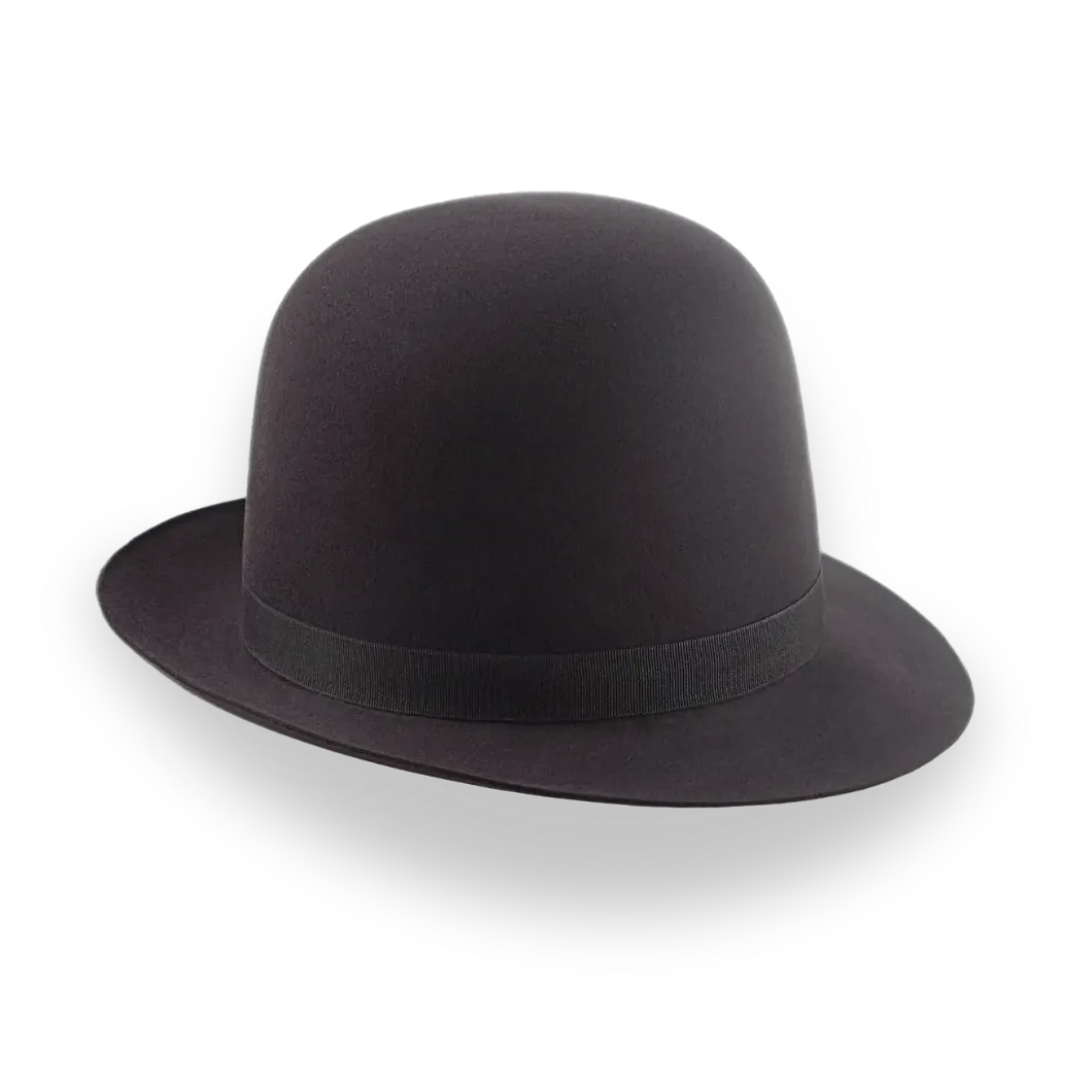 Dark Brown Open Crown Fedora in Malleable Beaver Fur Felt | The Bobcat - Agnoulita Hats 5 