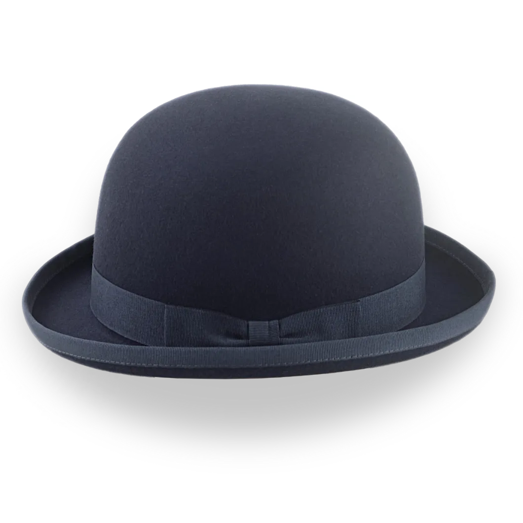Dark Grey Classic Bowler Hat in Premium Fur Felt | The Coke - Agnoulita Hats 2 