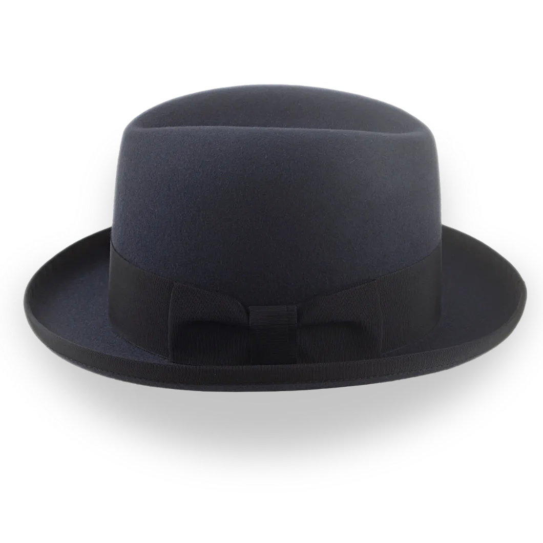 Dark Grey Homburg Hat for Men | The Moses - Agnoulita Hats 2 