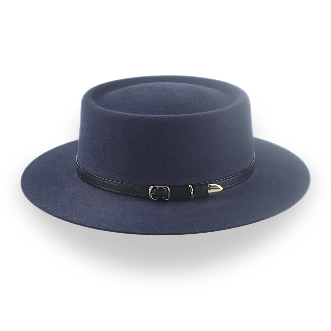 Dark Grey Telescope Crown Country Style Fur Felt Hat | The Voodoo - Agnoulita Hats 2 