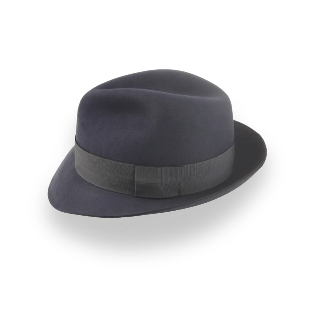 Dark Grey Trilby Hat For Men in Quality Fur Felt | The Last Looks - Agnoulita Hats 2 