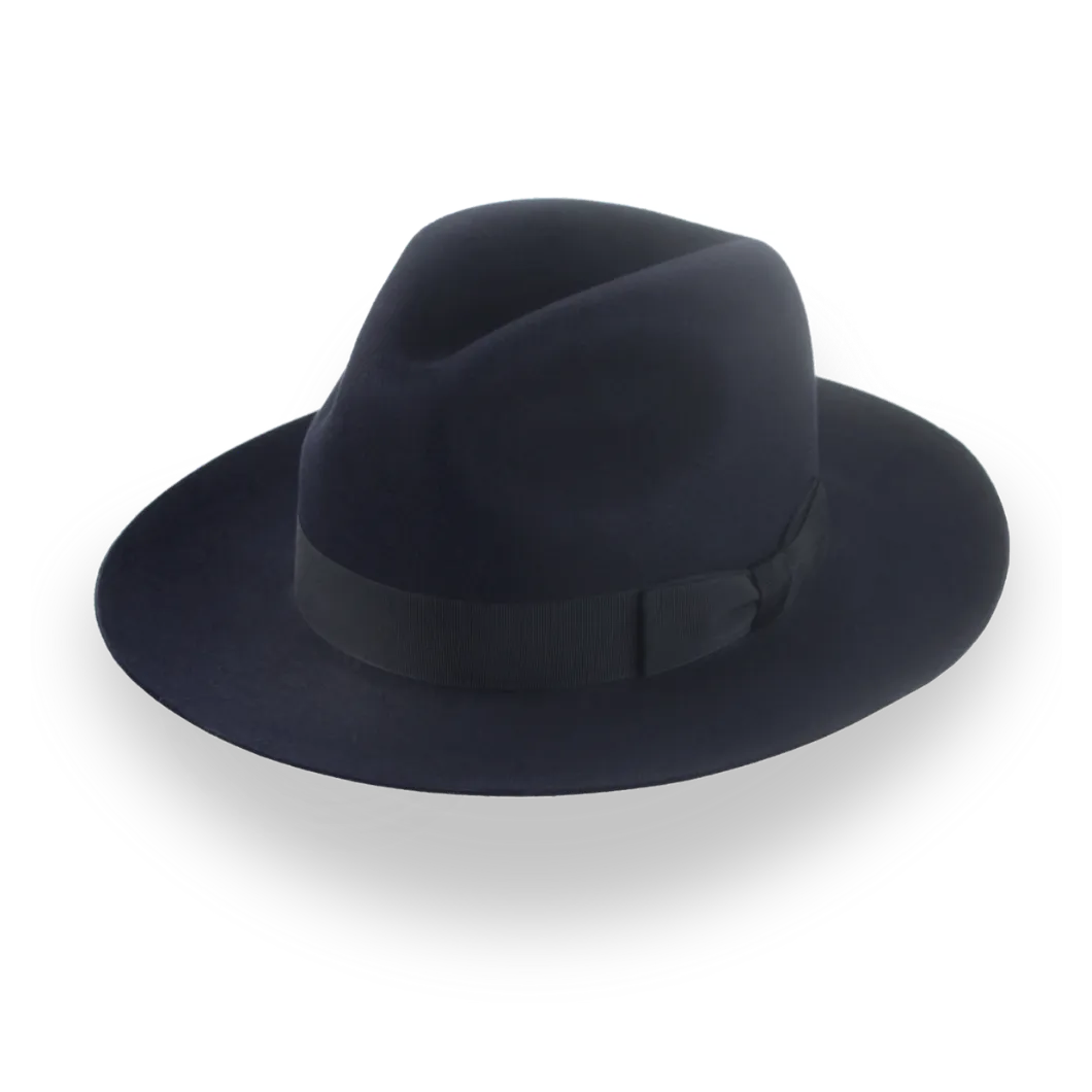 Dark Navy Fedora Classic for Men | The Brando - Agnoulita Hats 1 