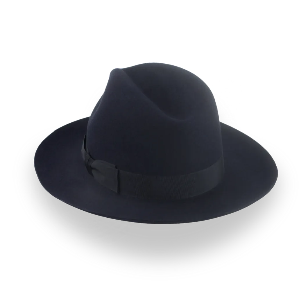 Dark Navy Fedora Classic for Men | The Brando - Agnoulita Hats 3 