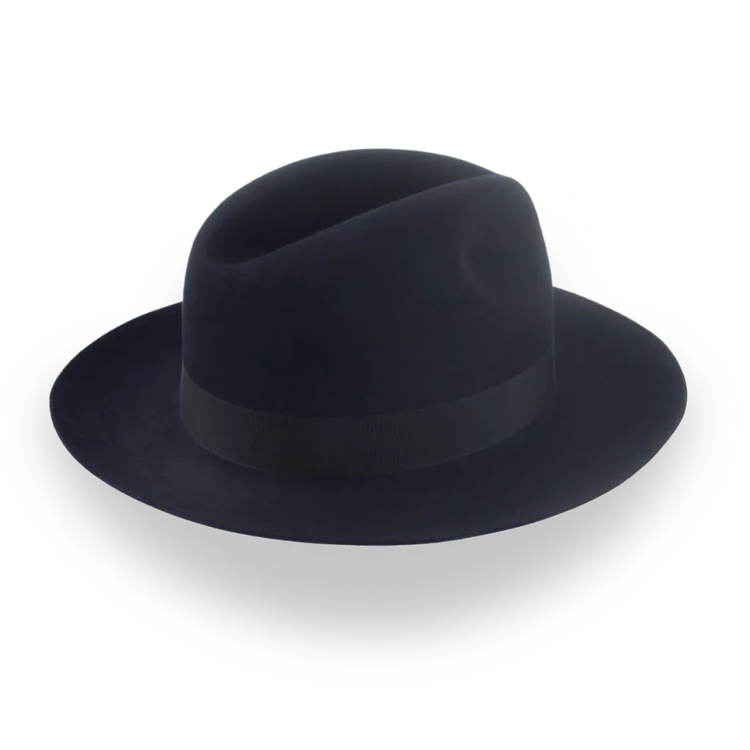 Dark Navy Fedora Classic for Men | The Brando - Agnoulita Hats 4 