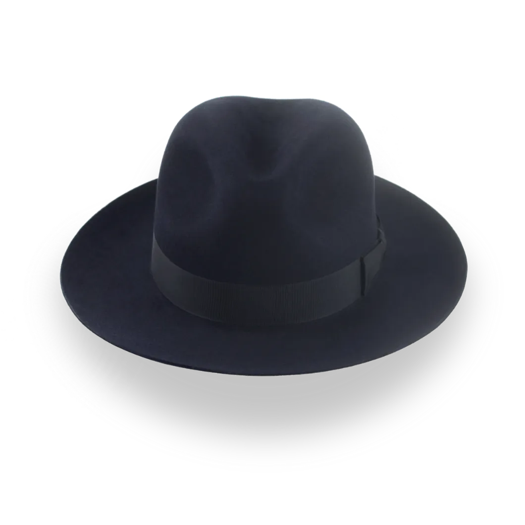 Dark Navy Fedora Classic for Men | The Brando - Agnoulita Hats 6 